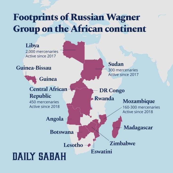 Турецкие СМИ: «Вагнер» действует уже в 14 странах Африки