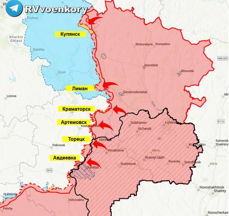 Российская армия ведет наступление по всему фронту на Донбассе